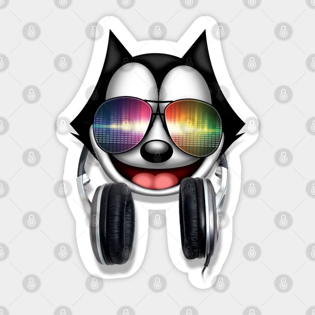 FELIX - HEADPHONES Sticker by ROBZILLA